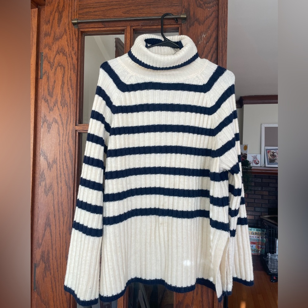 H&M striped turtle neck